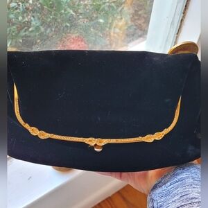 Vintage black velvet Ingber bag